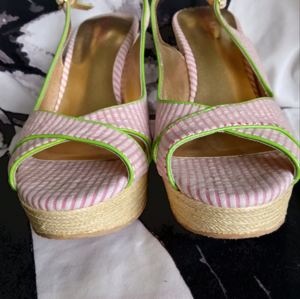 9) NWOT Lilly Pulitzer Hotty Espadrille Wedge Sandals - Picture 9 of 13